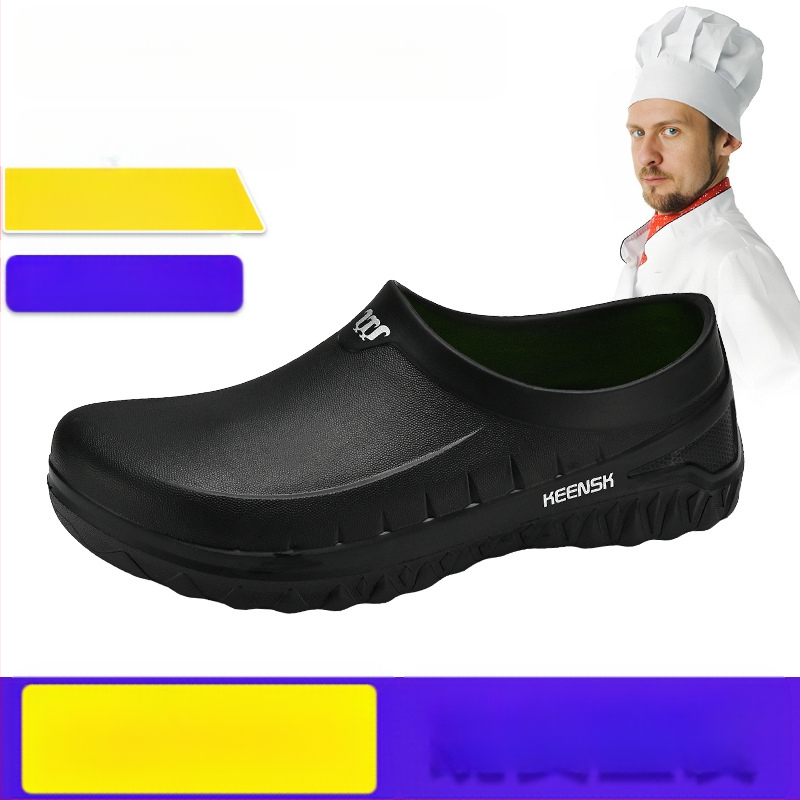 Īpaši šefpavāra neslīdoši apavi vīriešu viesnīcas ēdināšanas viesmīļa restorāna ūdensizturīgi, viegli, nodilumizturīgi, muguras virtuves pārtikas rūpnīcas lietus apavi