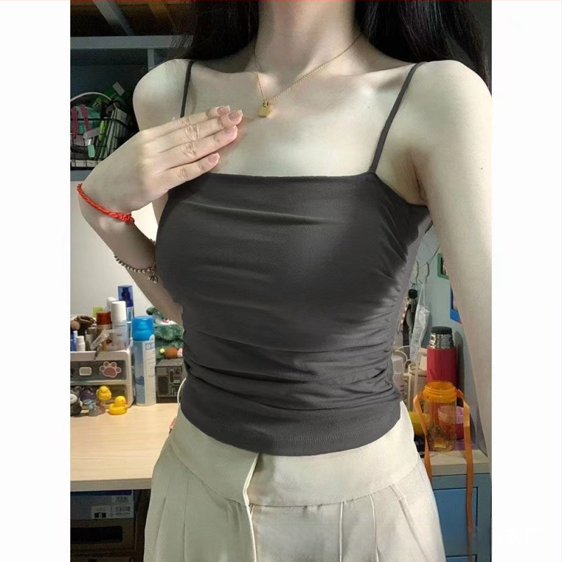 Aštuonių padėčių padažas yra sandėlyje „Spice Girl Pure Desire“ klostuotos moteriškos kelnaitės su plonu petnešėliu, saldaus ir seksualaus stiliaus be rankovių, mažo dydžio.