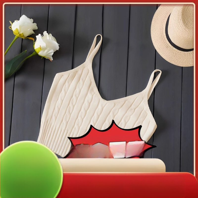 [Lichidare de stoc] Maiou tricotat cu dopamină, fără mâneci, de culoare uni, de vară 2025, pentru femei, popular în Europa și America