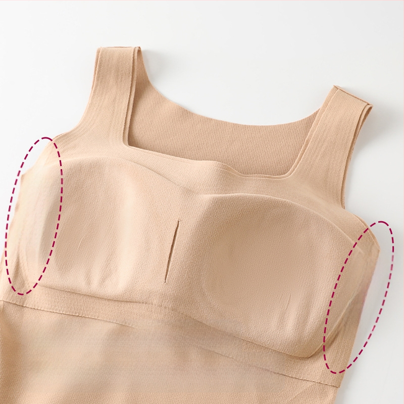 Õmblusteta isekuumeneva kandilise kraega soe vest rinnapadjaga naistele. Slim-fit niisutav sügis- ja talvepluus. Uus alussärk.