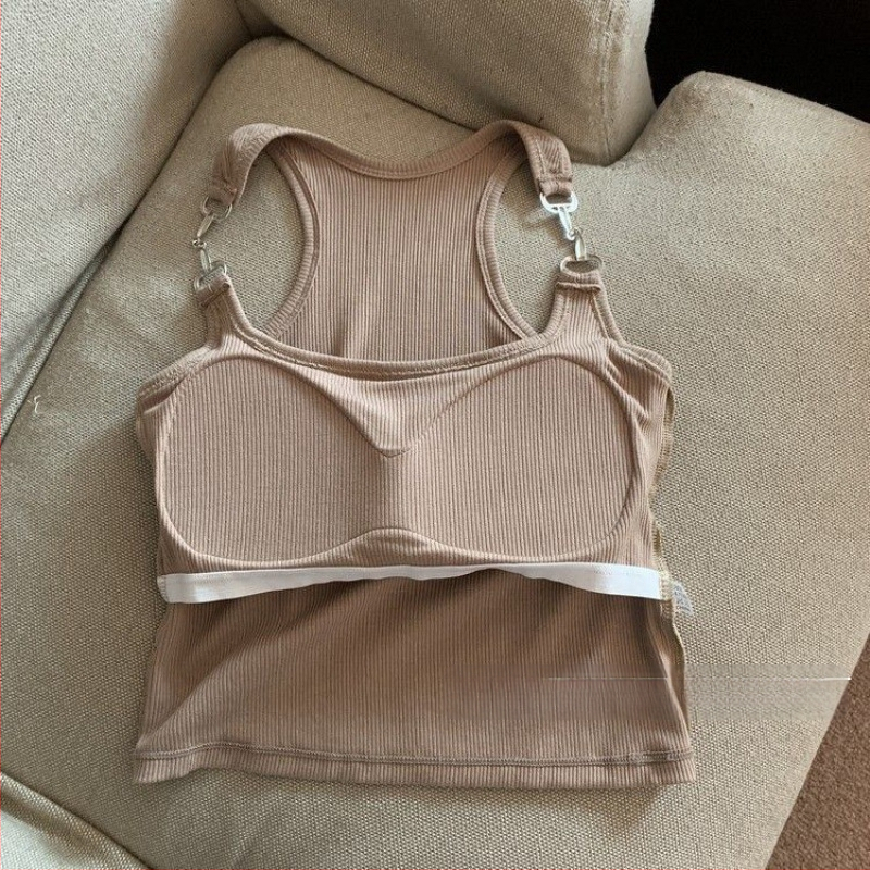 Valge I-kujuline vest naistele, sisemine aluspesu rinnapadjaga, ilus seljapesu, kuum tüdruk, seksikas pealisriietus, rinnaümbrisega topp