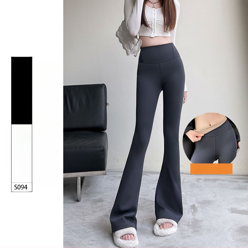 Harangtalpú nadrág nőknek tavaszi/őszi 2025 új magas derekú, drapézott, vékony részű, karcsúsított, fekete, kis méretű, lezser, mikro-bővített patanadrág