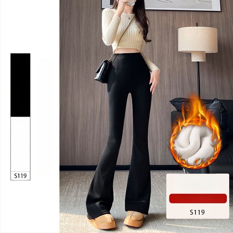 Harangtalpú nadrág nőknek tavaszi/őszi 2025 új magas derekú, drapézott, vékony részű, karcsúsított, fekete, kis méretű, lezser, mikro-bővített patanadrág