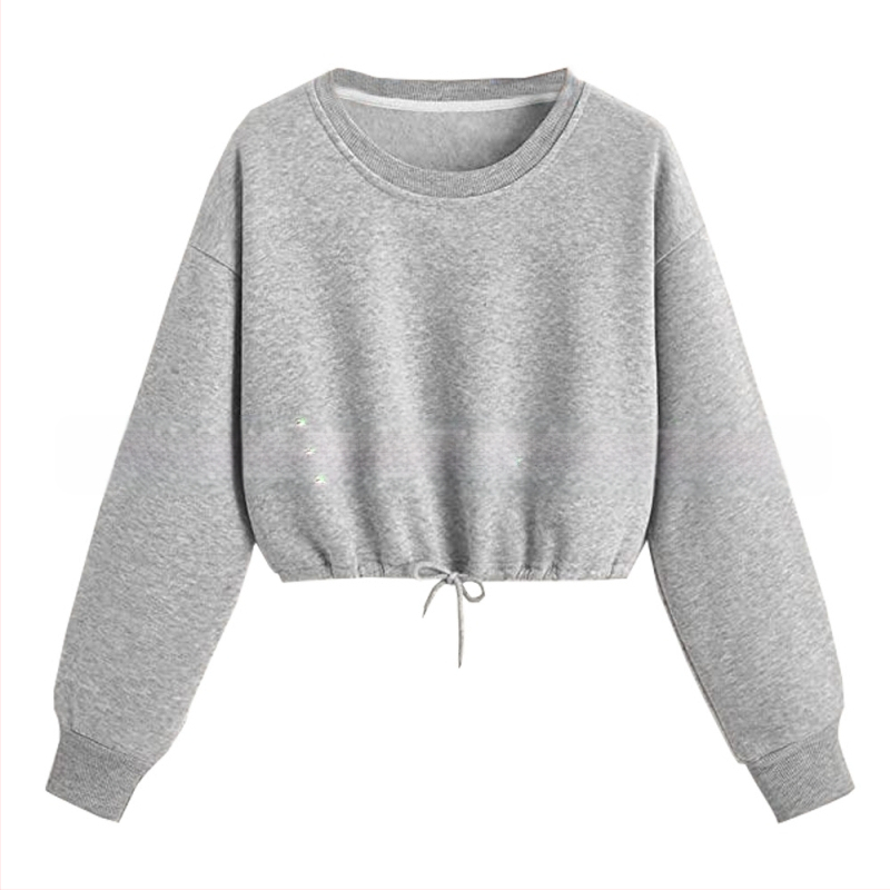 Hanorace cu croială slim fit, cu buric expus, culoare solidă, hanorace pentru femei, bluze sexy, 653 Nr. articol