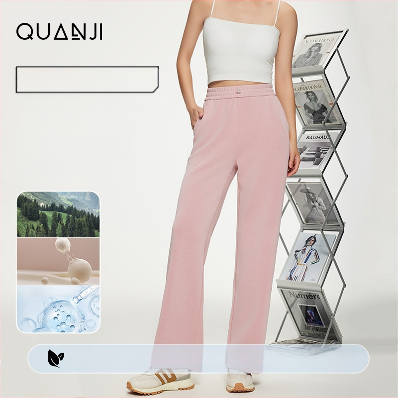 Naiste dressipüksid Lanjing modaal kevad- ja sügispüksid Korea stiilis salendavad püksid, liha meenutavad, õõnsad, soojad ja soojust salvestavad laiad püksid.