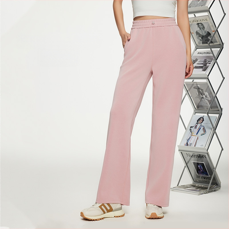 Naiste dressipüksid Lanjing modaal kevad- ja sügispüksid Korea stiilis salendavad püksid, liha meenutavad, õõnsad, soojad ja soojust salvestavad laiad püksid.