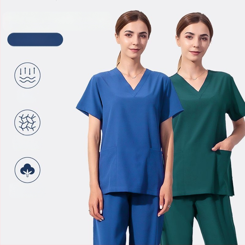 Meditsiiniline ilu Käsipesuriided Naiste operatsioonitoa riided Kirurgilised riided Harja kätepesuriided Lühikeste varrukatega ülikond Hambaravi Hambaarst Tööriided