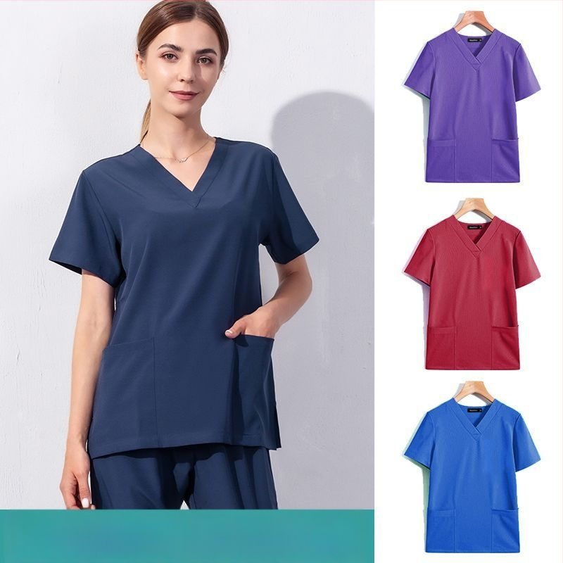 Meditsiiniline ilu Käsipesuriided Naiste operatsioonitoa riided Kirurgilised riided Harja kätepesuriided Lühikeste varrukatega ülikond Hambaravi Hambaarst Tööriided