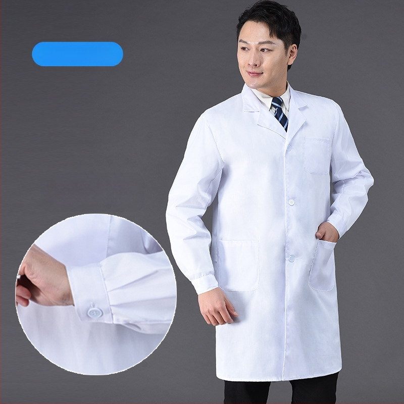 Valge kittel laborikittel keemiakaitseriietus üliõpilastele laborimeditsiini üliõpilastele keemialabori tööriided meestele ja naistele