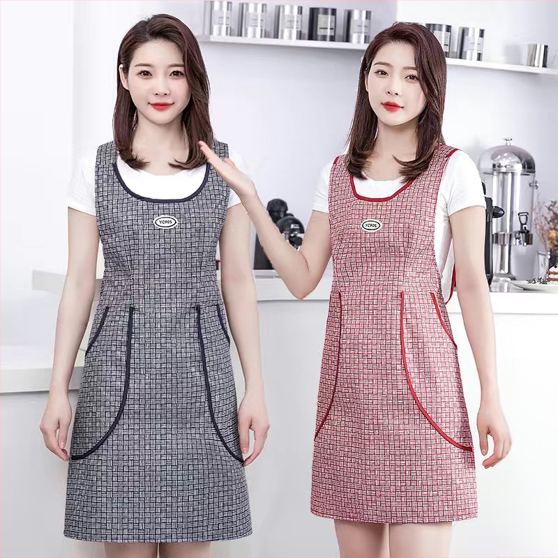 Liemenė, liemenės stiliaus, nauja prijuostė, vandeniui ir aliejui atspari virtuvė, darbo drabužiai, maitinimo paslaugos moterims, korėjietiško stiliaus, gražus juosmuo.