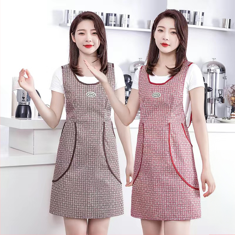 Liemenė, liemenės stiliaus, nauja prijuostė, vandeniui ir aliejui atspari virtuvė, darbo drabužiai, maitinimo paslaugos moterims, korėjietiško stiliaus, gražus juosmuo.