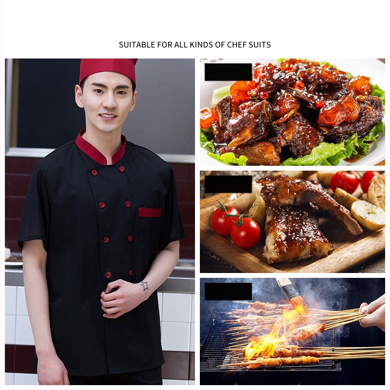 Uued kokkade tööriided meeste suvise jääsiidist lühikeste varrukatega õhukesed hingavad söögitoa restorani hotelli tagumise köögi naistele