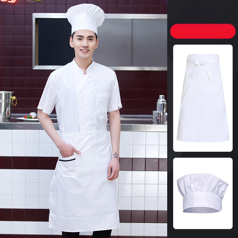 Uued kokkade tööriided meeste suvise jääsiidist lühikeste varrukatega õhukesed hingavad söögitoa restorani hotelli tagumise köögi naistele
