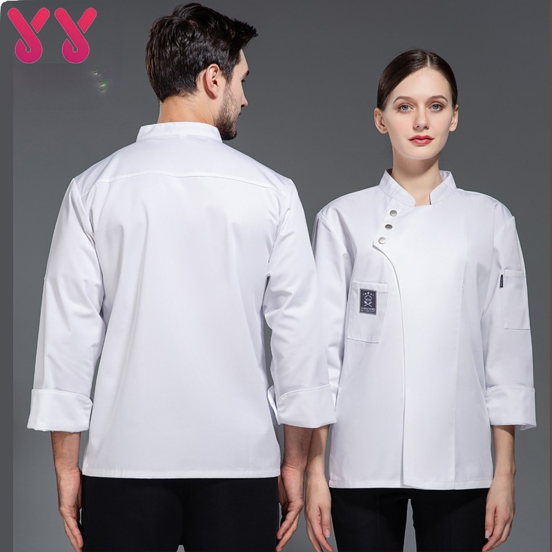 Maitinimo kepimo virėjo darbo drabužiai Vyriški ilgomis rankovėmis rudens viešbučio virtuvės kostiumas su storais drabužiais valgyklos moteriški ypač dideli