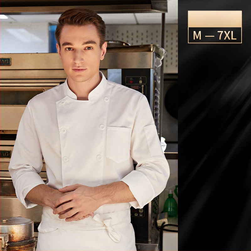 Įpilkite trąšų, kad padidintumėte virėjo kombinezonų dydį rudens ir žiemos storiems ilgomis rankovėmis maitinimo virtuvėms, ypač dideliems (300 kg) žieminiams.