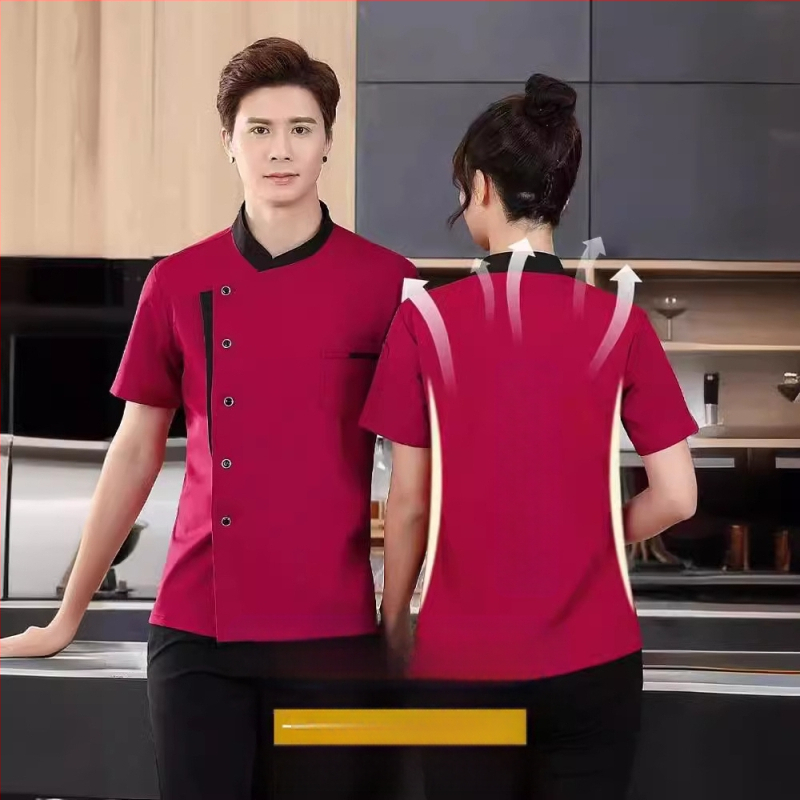 Virtuvė Virtuvės restorano šefo darbo drabužiai vyrams ir moterims ilgomis rankovėmis trumpomis rankovėmis viešbučio valgyklos restorano šefo drabužiai pavasarį ir rudenį vasarą