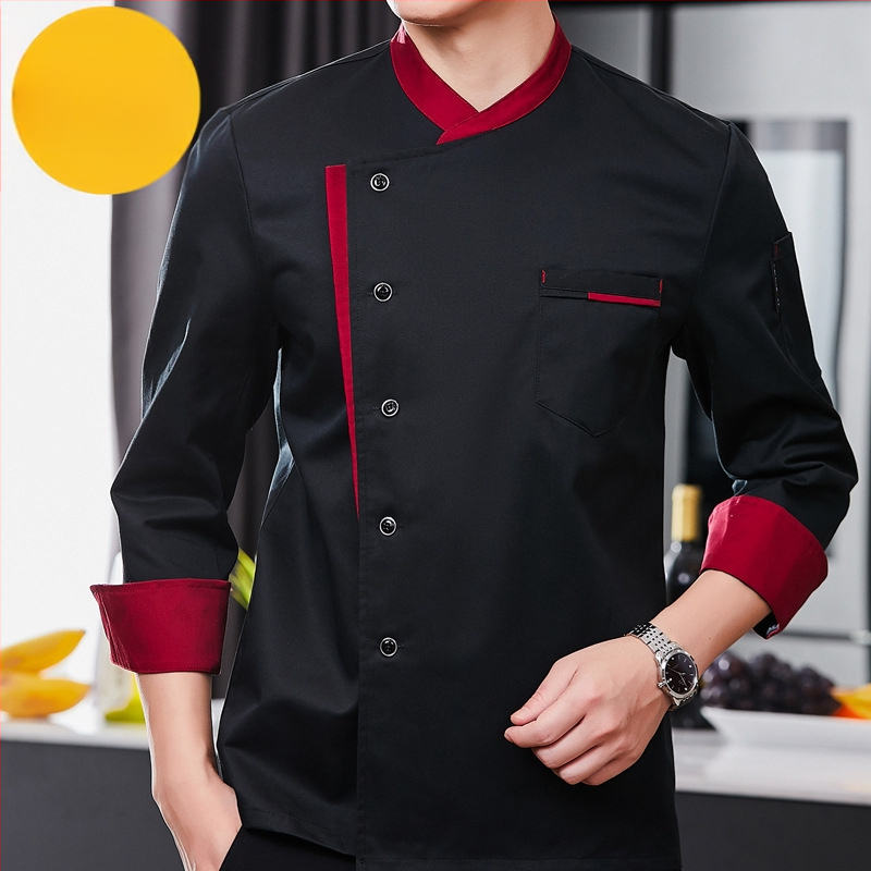 Virtuvė Virtuvės restorano šefo darbo drabužiai vyrams ir moterims ilgomis rankovėmis trumpomis rankovėmis viešbučio valgyklos restorano šefo drabužiai pavasarį ir rudenį vasarą