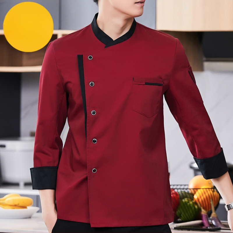 Virtuvė Virtuvės restorano šefo darbo drabužiai vyrams ir moterims ilgomis rankovėmis trumpomis rankovėmis viešbučio valgyklos restorano šefo drabužiai pavasarį ir rudenį vasarą