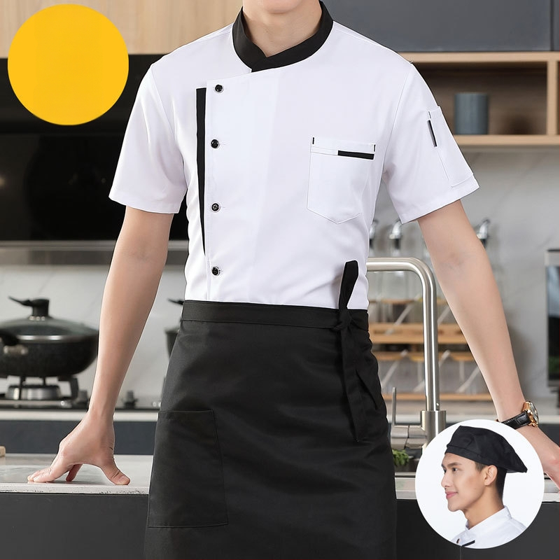 Virtuvė Virtuvės restorano šefo darbo drabužiai vyrams ir moterims ilgomis rankovėmis trumpomis rankovėmis viešbučio valgyklos restorano šefo drabužiai pavasarį ir rudenį vasarą