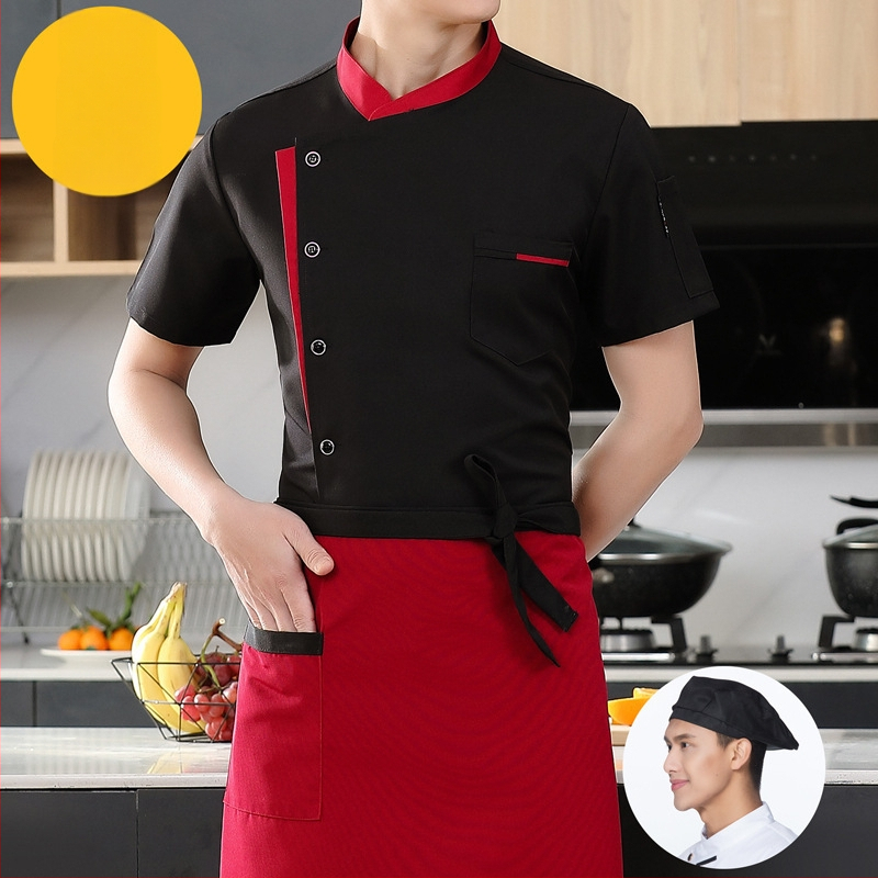 Virtuvė Virtuvės restorano šefo darbo drabužiai vyrams ir moterims ilgomis rankovėmis trumpomis rankovėmis viešbučio valgyklos restorano šefo drabužiai pavasarį ir rudenį vasarą
