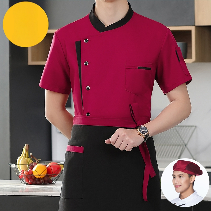 Virtuvė Virtuvės restorano šefo darbo drabužiai vyrams ir moterims ilgomis rankovėmis trumpomis rankovėmis viešbučio valgyklos restorano šefo drabužiai pavasarį ir rudenį vasarą