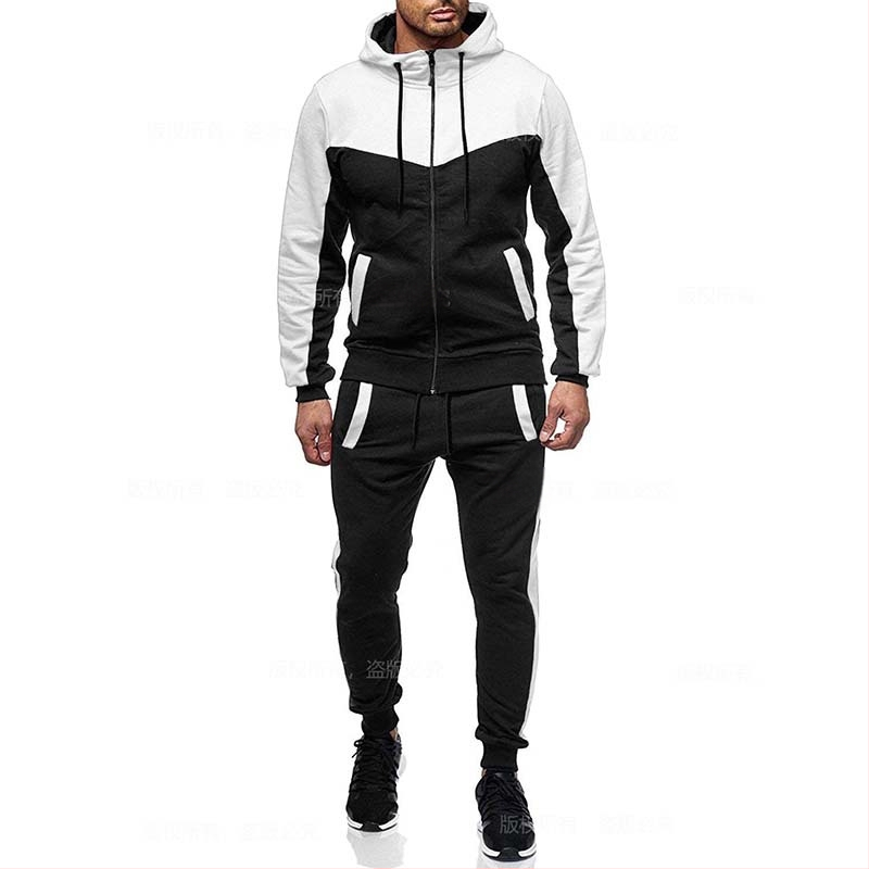 Sügis-talvine dressipluus Meeste vabaaja kapuutsiga dressipluus Meeste spordikardigan dressipluus splaissingu stiilis