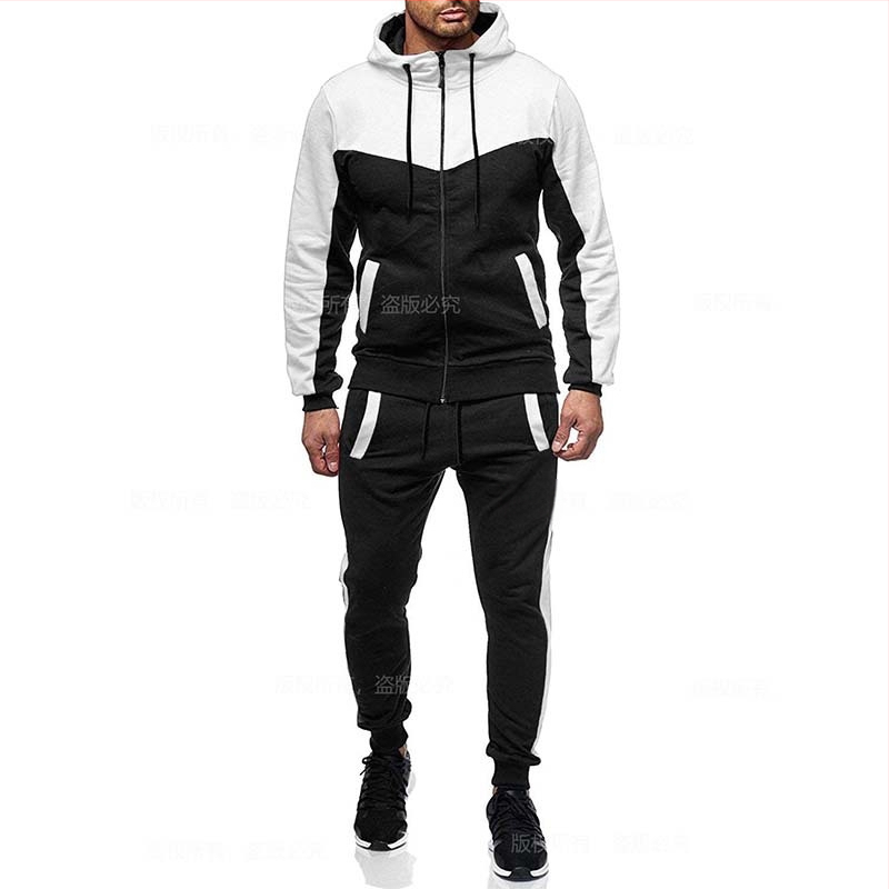 Sügis-talvine dressipluus Meeste vabaaja kapuutsiga dressipluus Meeste spordikardigan dressipluus splaissingu stiilis