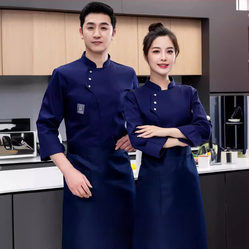 Maitinimo paslaugos, kepimo paslaugos, viešbučio virtuvė, restoranas, vandeniui atsparūs įrankiai, moteriški virėjos darbo drabužiai, ilgomis rankovėmis, vyriški rudens ir žiemos viešbučio drabužiai