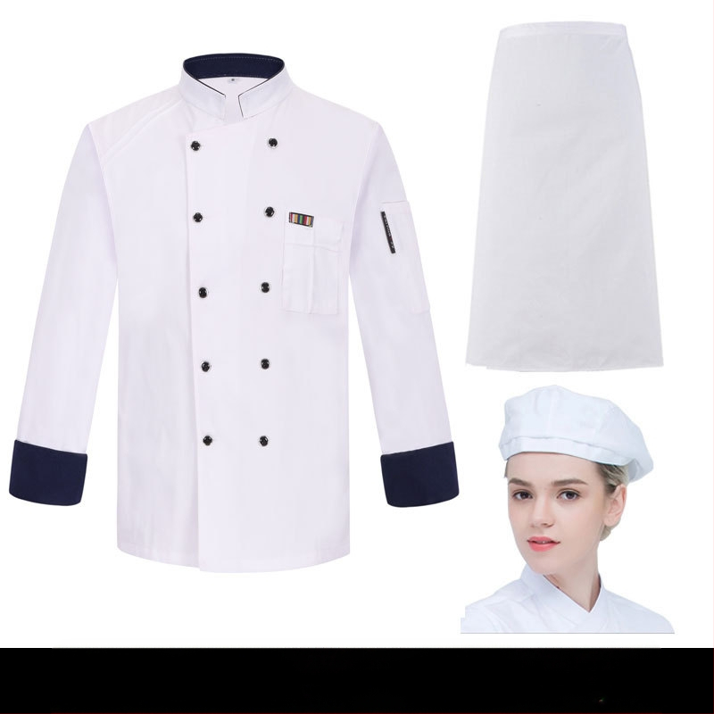 Meeste koka tööriided, sügis ja talv, lääne hotelli toit, paksendatud, pikkade varrukatega köögiriided, suvised kokariided, lühikeste varrukatega kokariided