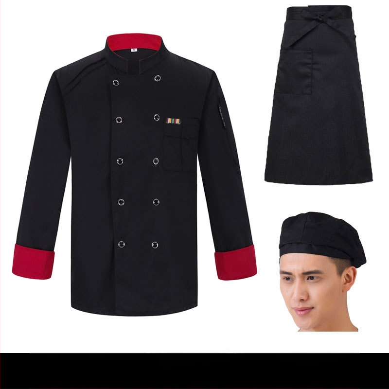 Meeste koka tööriided, sügis ja talv, lääne hotelli toit, paksendatud, pikkade varrukatega köögiriided, suvised kokariided, lühikeste varrukatega kokariided
