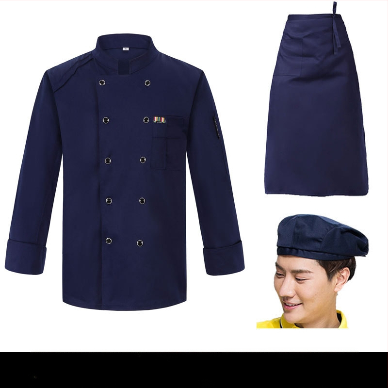 Meeste koka tööriided, sügis ja talv, lääne hotelli toit, paksendatud, pikkade varrukatega köögiriided, suvised kokariided, lühikeste varrukatega kokariided