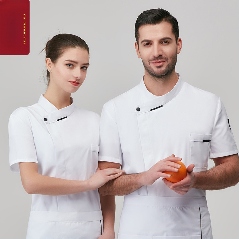 Meeste toitlustuskoka tööriided, kolmeveerandvarrukalised, suvised hotelli- ja restorani köögikomplektid, lääne restorani köögimööbli komplekt