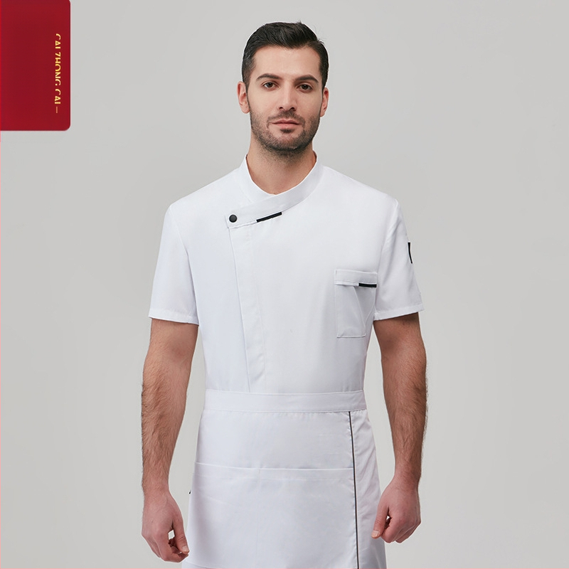 Meeste toitlustuskoka tööriided, kolmeveerandvarrukalised, suvised hotelli- ja restorani köögikomplektid, lääne restorani köögimööbli komplekt