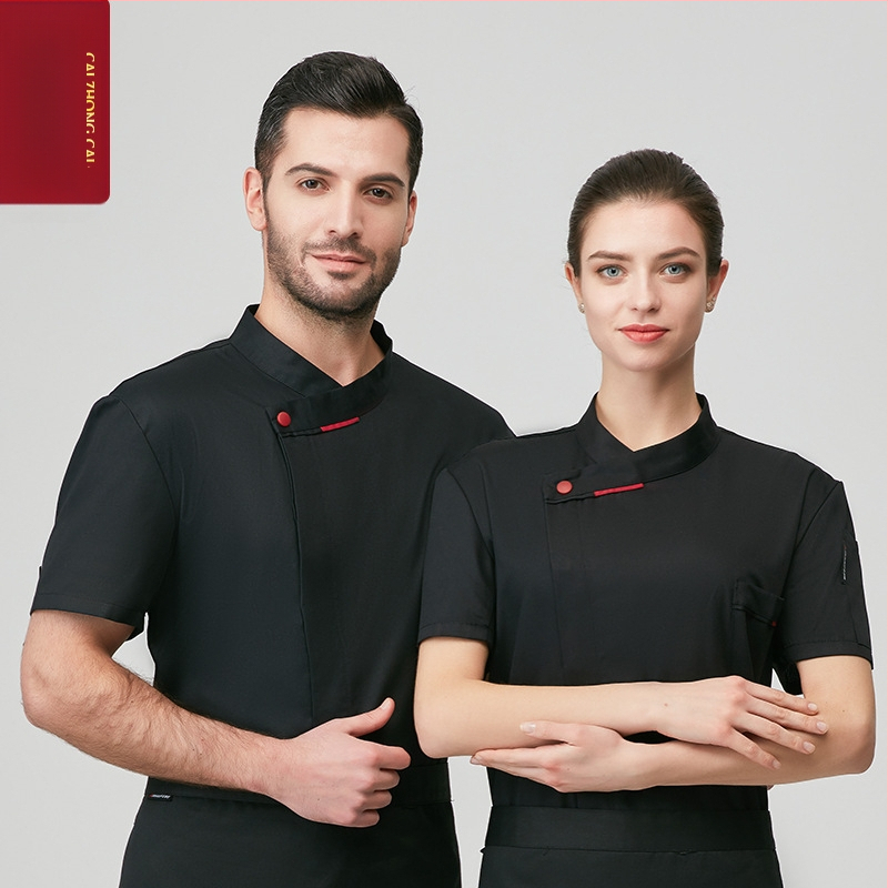 Meeste toitlustuskoka tööriided, kolmeveerandvarrukalised, suvised hotelli- ja restorani köögikomplektid, lääne restorani köögimööbli komplekt