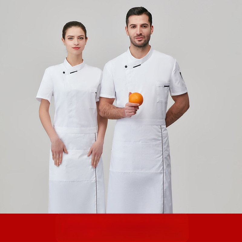 Meeste toitlustuskoka tööriided, kolmeveerandvarrukalised, suvised hotelli- ja restorani köögikomplektid, lääne restorani köögimööbli komplekt