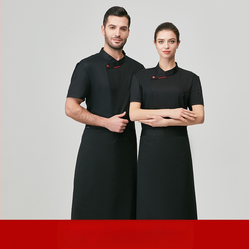 Meeste toitlustuskoka tööriided, kolmeveerandvarrukalised, suvised hotelli- ja restorani köögikomplektid, lääne restorani köögimööbli komplekt