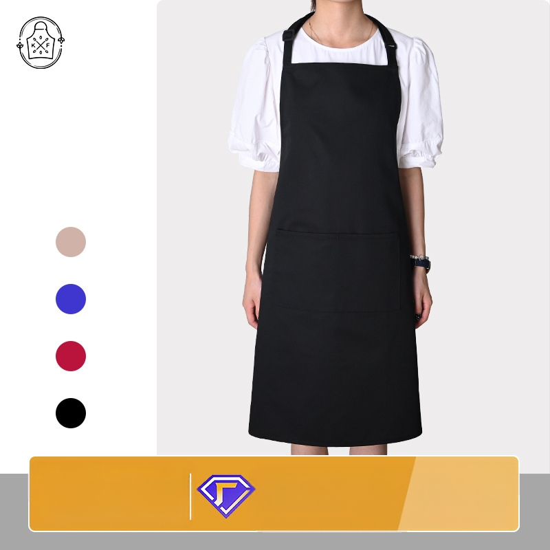 Karštai parduodama tarpvalstybinė kepsninės prijuostė iš poliesterio ir medvilnės, spausdinamas logotipas, šefo vyriška ir moteriška pora, atspari vandeniui ir aliejui