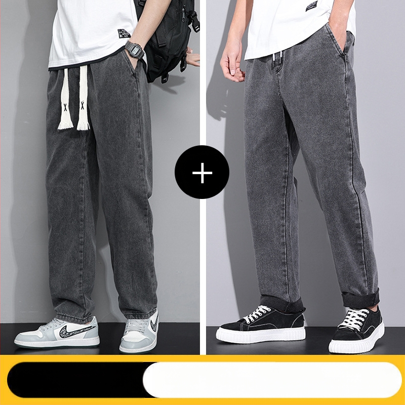 Amerikietiško stiliaus retro džinsai vyriškos rudens ir žiemos laisvos, tiesios, plačios kelnės, mados prekės ženklas 2024 m. Naujos ilgos kelnės pavasariui ir rudeniui