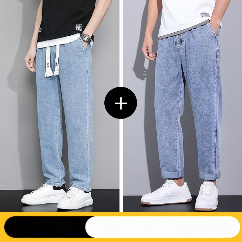 Amerikietiško stiliaus retro džinsai vyriškos rudens ir žiemos laisvos, tiesios, plačios kelnės, mados prekės ženklas 2024 m. Naujos ilgos kelnės pavasariui ir rudeniui