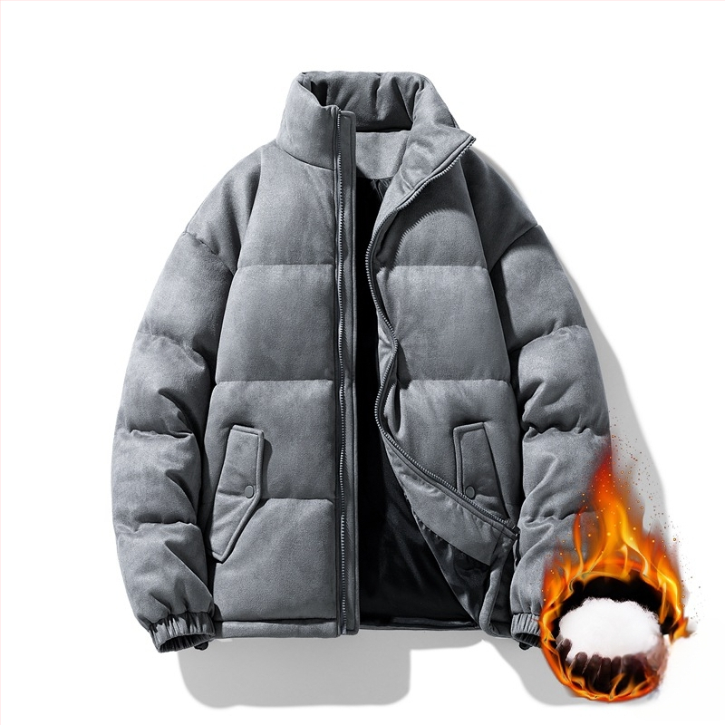Meeste piiriülene talvine puuvillase polstriga jope, meeste seemisnahast puuvillase polstriga jope, püstkraega moodne universaalne leivajope, puuvillase polstriga jope komplekt, trükisega