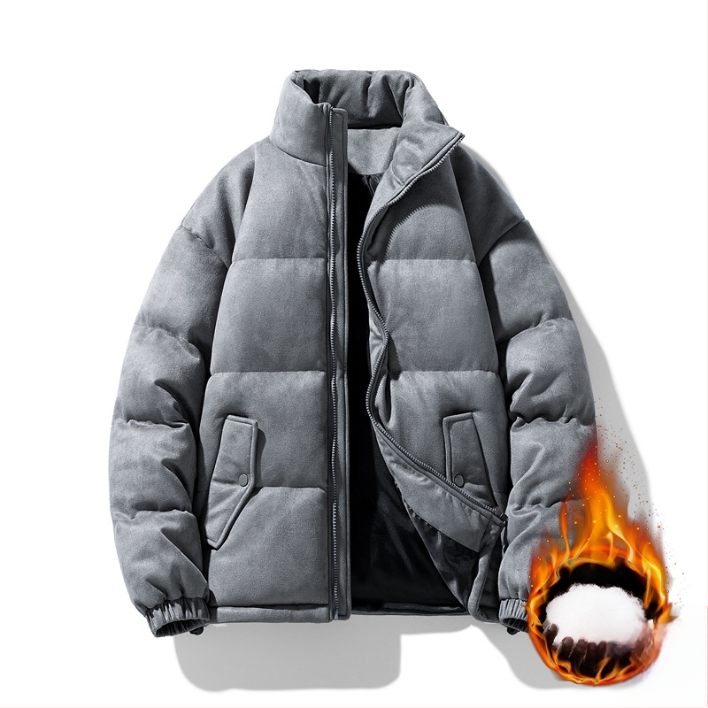 Meeste piiriülene talvine puuvillase polstriga jope, meeste seemisnahast puuvillase polstriga jope, püstkraega moodne universaalne leivajope, puuvillase polstriga jope komplekt, trükisega