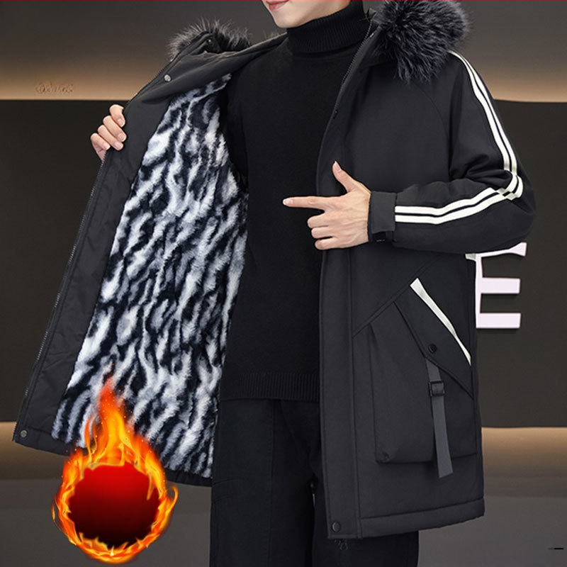 Uus talvine puuvillapolsterdusega meeste jope, kapuutsiga parka, meeste vabaaja mantel, stiilne ja trendikas kamuflaažtööriietus