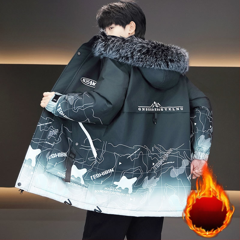 Uus talvine puuvillapolsterdusega meeste jope, kapuutsiga parka, meeste vabaaja mantel, stiilne ja trendikas kamuflaažtööriietus