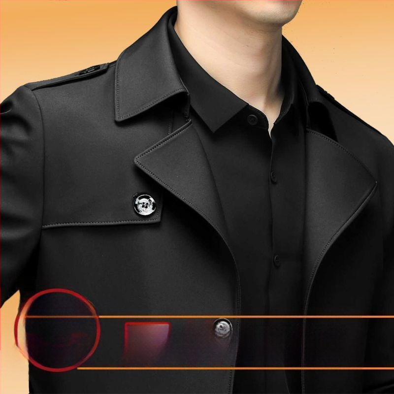 Fan Chao meeste sügis-talvise keskealiste meeste kvaliteetse trenšmantli ja fliisvoodriga jaki korea versioon, uus juhtimistunne vaba aja administreerimisel