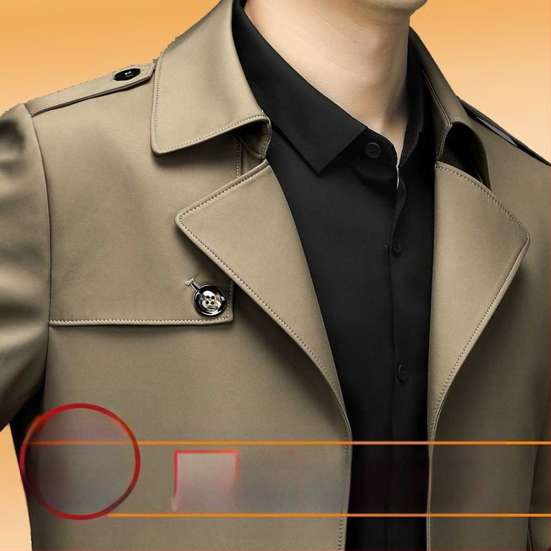 Fan Chao meeste sügis-talvise keskealiste meeste kvaliteetse trenšmantli ja fliisvoodriga jaki korea versioon, uus juhtimistunne vaba aja administreerimisel