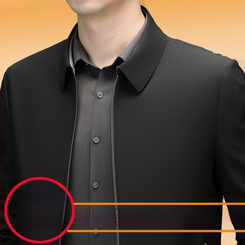 Fan Chao meeste sügis-talvise keskealiste meeste kvaliteetse trenšmantli ja fliisvoodriga jaki korea versioon, uus juhtimistunne vaba aja administreerimisel