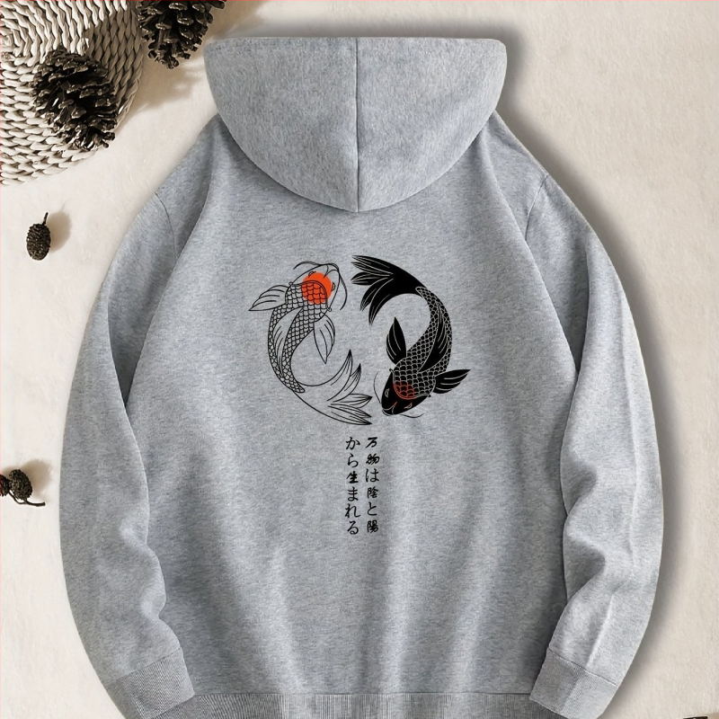 Halmintás kenguruzsebes kapucnis pulóverek, lezser hosszú ujjú kapucnis pulóverek, férfi ruházat, őszi-téli