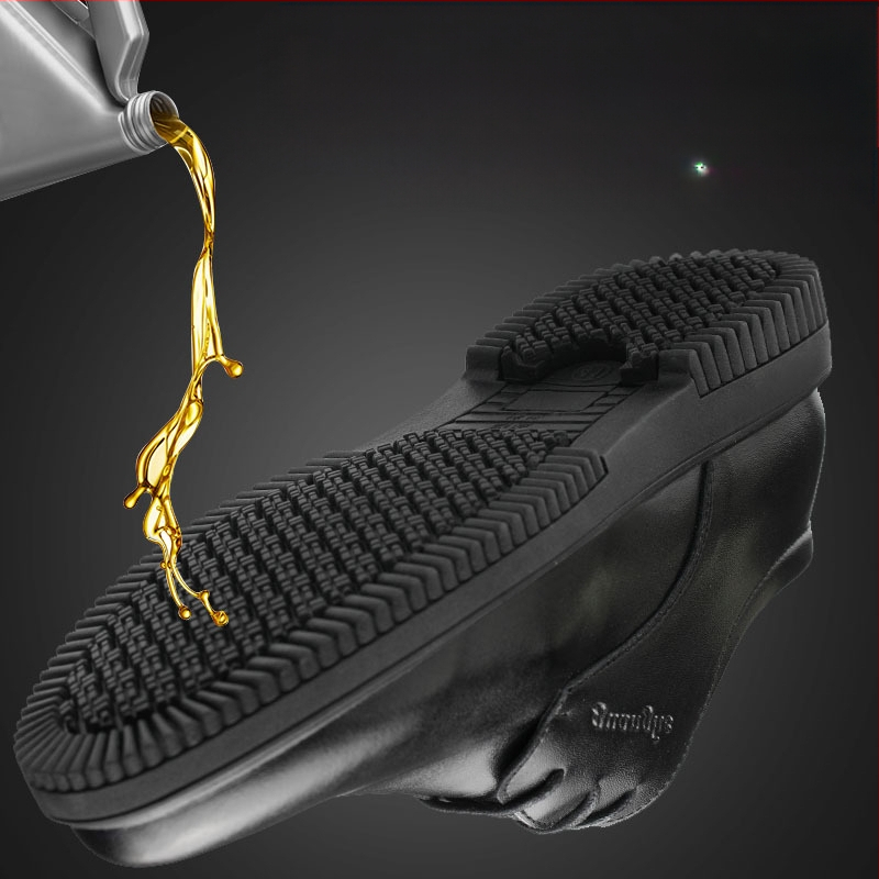 Virtuvės avalynė, virėjo avalynė, vyriška neslystanti, vandeniui ir aliejui atspari darbo avalynė, viešbučių aliejui ir dilimui atspari odinė avalynė, moterų pėdų apsauga