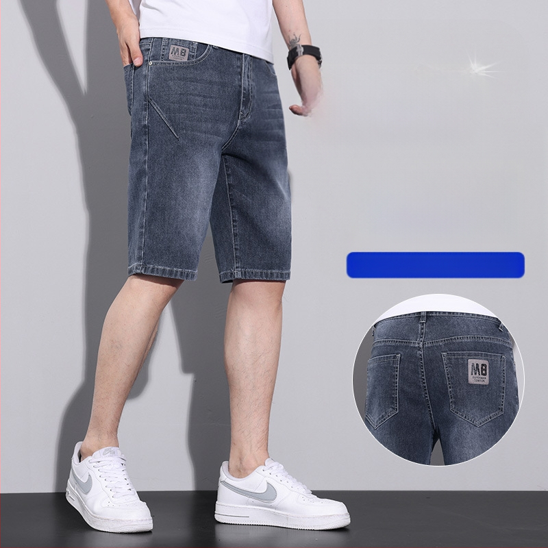 Vasaros ploni džinsiniai šortai vyriški penktos kelnės 2023 Naujos laisvos, tiesios, tamprios vyriškos kelnės
