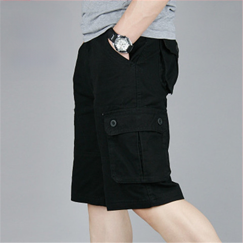 Dropshipping transfrontalier en-gros pantaloni scurți noi pentru bărbați, mărime mare, salopete, pantaloni de tată, pantaloni de cinci sferturi, largi, pentru persoane de vârstă mijlocie și vârstnici